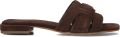STEFANO LAURAN Slippers Dames 24050 Suède Bruin - Donkerbruin