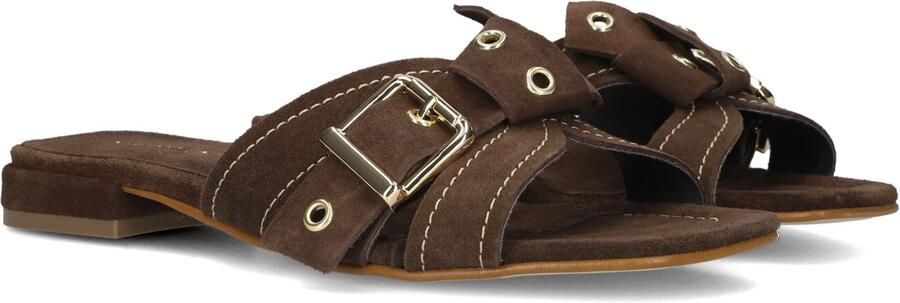 STEFANO LAURAN Slippers Dames 25037 Maat: 36 Materiaal: Suède Kleur: Bruin