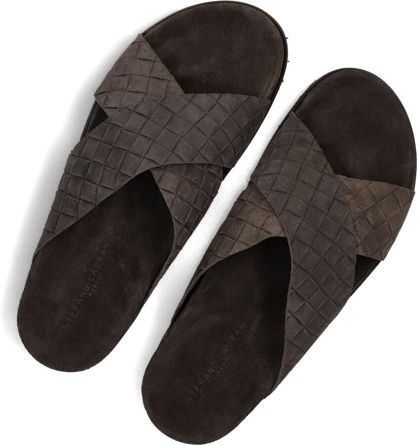 STEFANO LAURAN Slippers Heren 26001 Maat: 43 Materiaal: Suède Kleur: Taupe - Foto 2