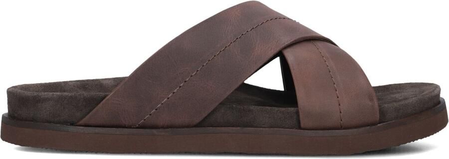 STEFANO LAURAN Slippers Heren 26002 Maat: 44 Materiaal: Leer Kleur: Bruin - Foto 4
