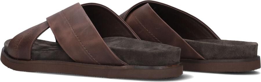 STEFANO LAURAN Slippers Heren 26002 Maat: 44 Materiaal: Leer Kleur: Bruin - Foto 5