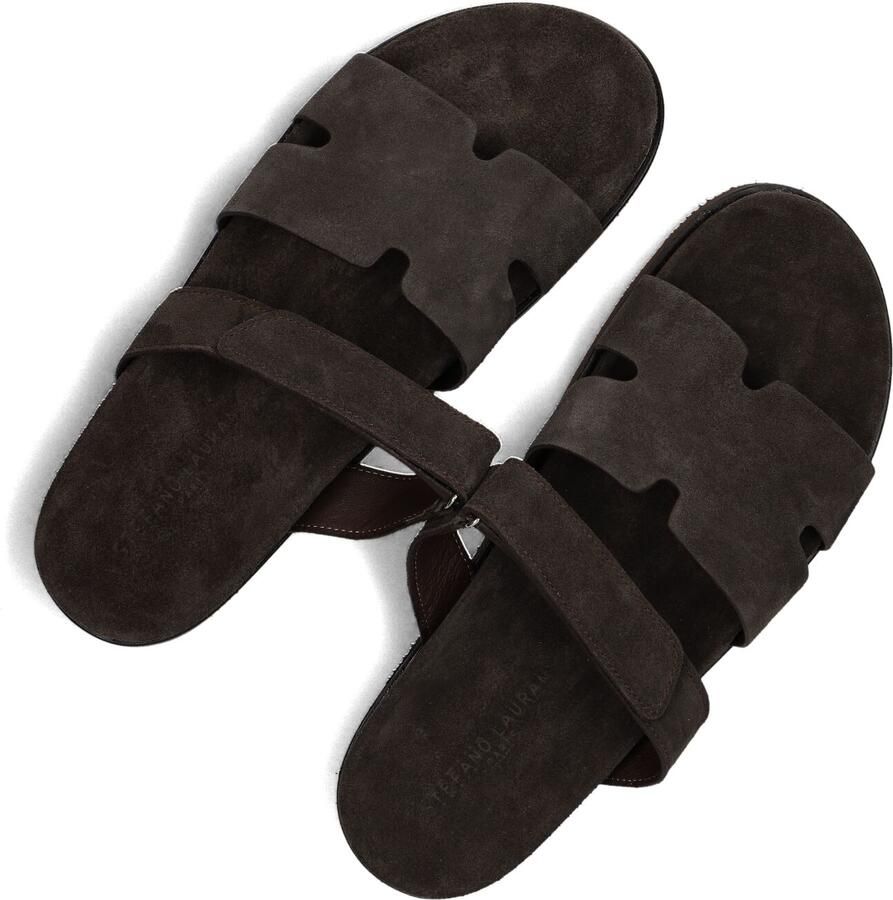 STEFANO LAURAN Badslippers Heren 26004 Maat: 45 Materiaal: Suède Kleur: Bruin - Foto 2