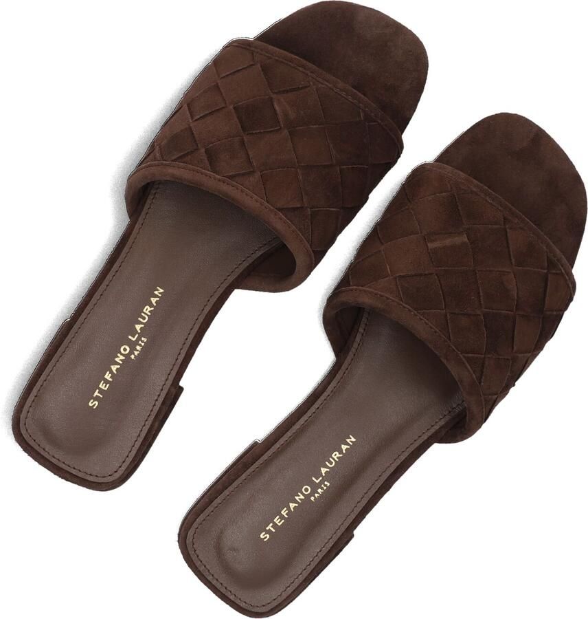 STEFANO LAURAN Slippers Dames L24073 Maat: 39 Materiaal: Suède Kleur: Bruin - Foto 2
