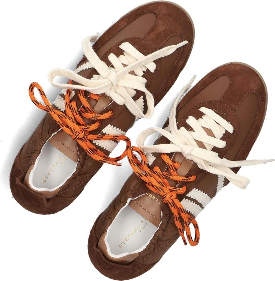 STEFANO LAURAN Lage Sneakers Dames 1back107 Textiel Bruin - Foto 4