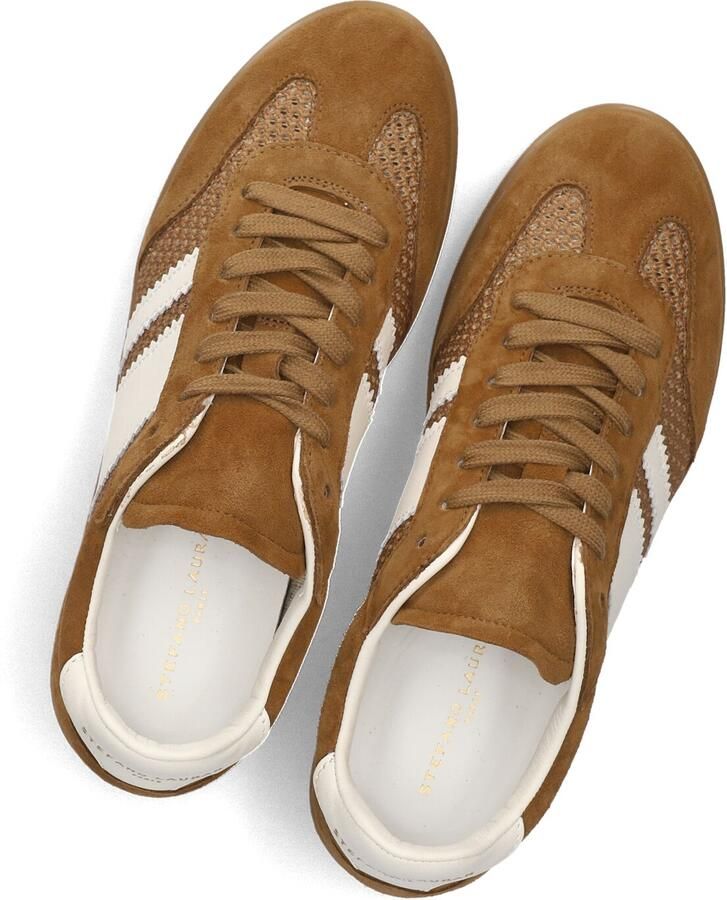 STEFANO LAURAN Lage Sneakers Dames 1white1191 Suède Bruin - Foto 4