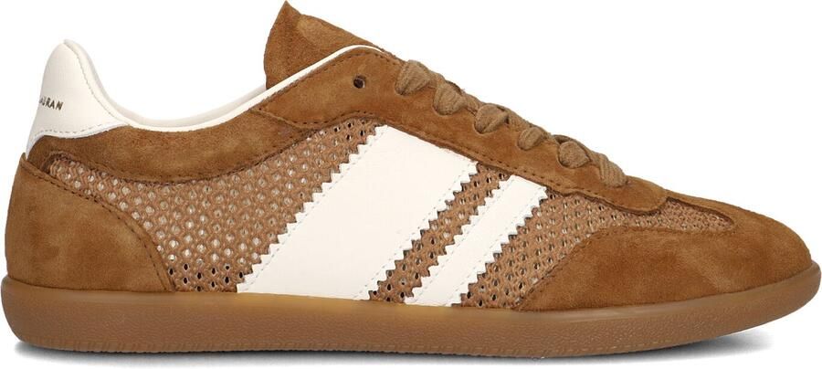 STEFANO LAURAN Lage Sneakers Dames 1white1191 Suède Bruin