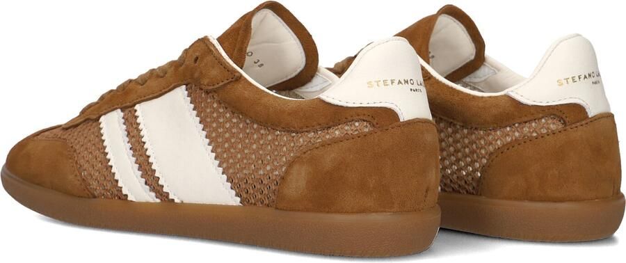 STEFANO LAURAN Lage Sneakers Dames 1white1191 Suède Bruin - Foto 3