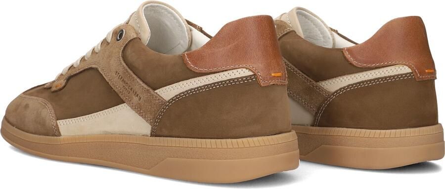 STEFANO LAURAN Lage Sneakers Heren Star 18 Leer Bruin - Foto 5