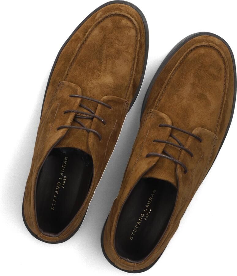 STEFANO LAURAN Veterschoenen Heren Art-mhb010931 Suède Cognac - Foto 2