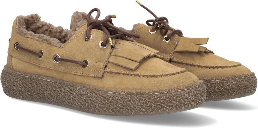 STEFANO LAURAN Veterschoenen Dames Coco Suède Camel