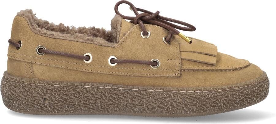 STEFANO LAURAN Veterschoenen Dames Coco Suède Camel - Foto 4