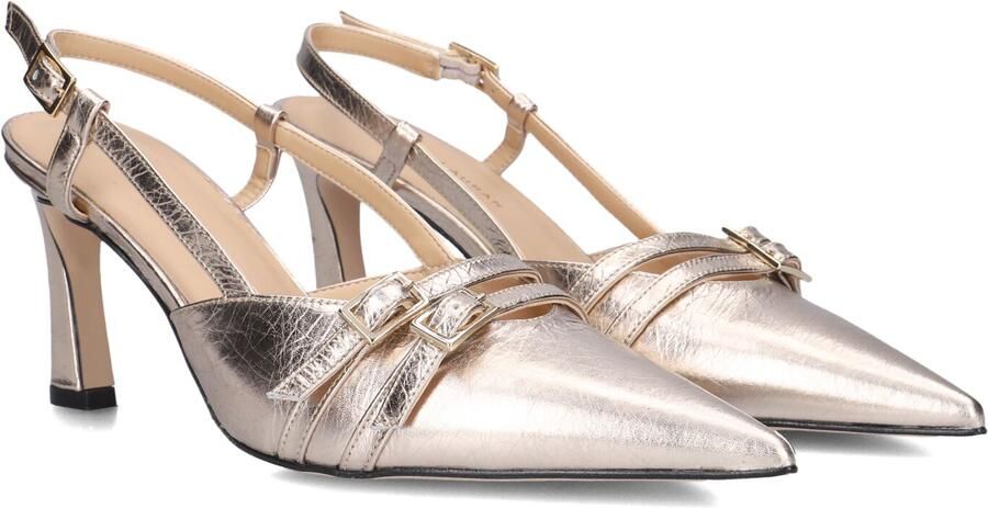 STEFANO LAURAN Slingbacks Dames 77212 Maat: 38 Materiaal: Leer Kleur: Goudkleurig