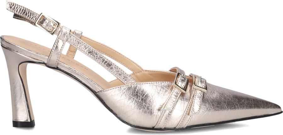 STEFANO LAURAN Slingbacks Dames 77212 Maat: 42 Materiaal: Leer Kleur: Goudkleurig - Foto 4