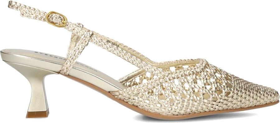 STEFANO LAURAN Slingbacks Dames Pe2601 Maat: 42 Materiaal: Textiel Kleur: Goudkleurig - Foto 4