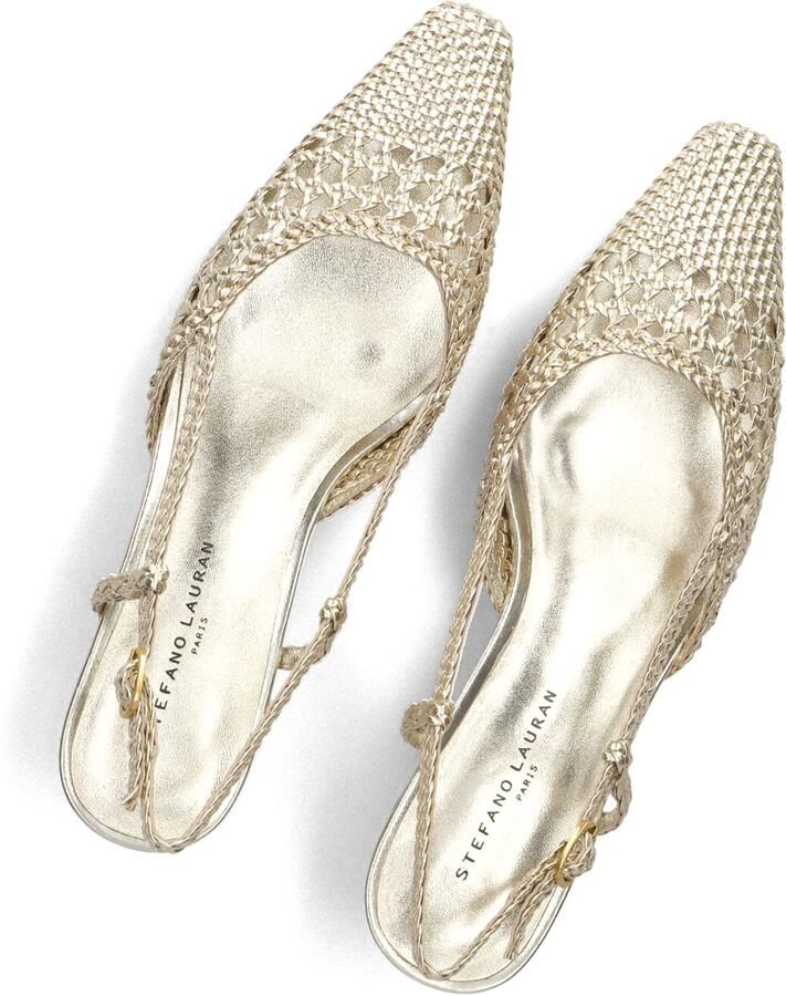 STEFANO LAURAN Slingbacks Dames Pe2601 Maat: 42 Materiaal: Textiel Kleur: Goudkleurig - Foto 2