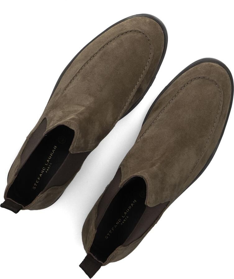 STEFANO LAURAN Chelsea Boots Heren Art-4502 Suède Groen - Foto 2