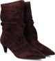 STEFANO LAURAN Enkellaarsjes Dames F8192 Suède Bordeaux - Rood