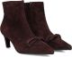 STEFANO LAURAN Enkellaarsjes Dames Sk8239 Suède Bordeaux - Rood