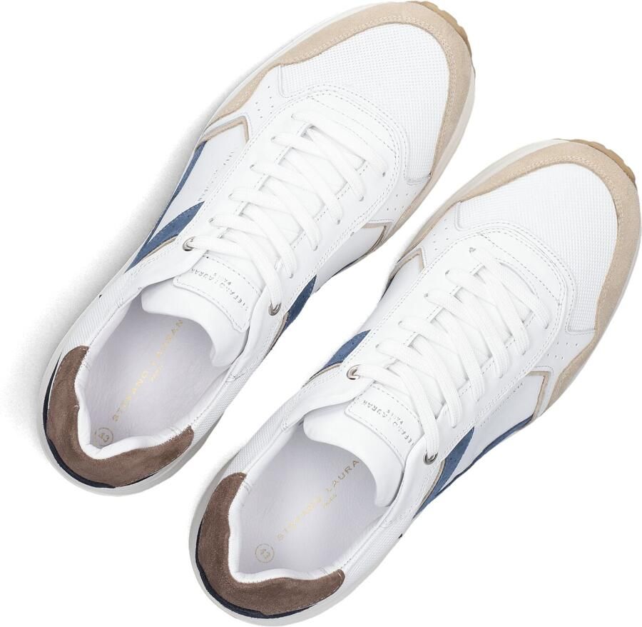 STEFANO LAURAN Lage Sneakers Heren Star 005 Textiel Wit - Foto 4