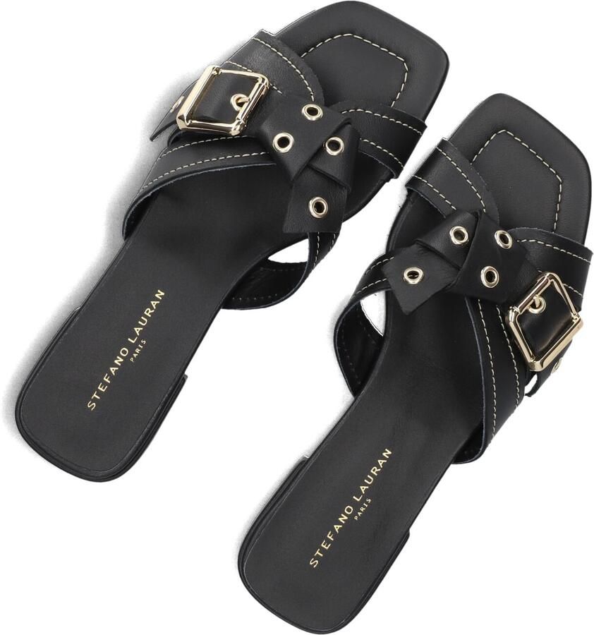 STEFANO LAURAN Slippers Dames 25037 Maat: 40 Materiaal: Leer Kleur: Zwart - Foto 2