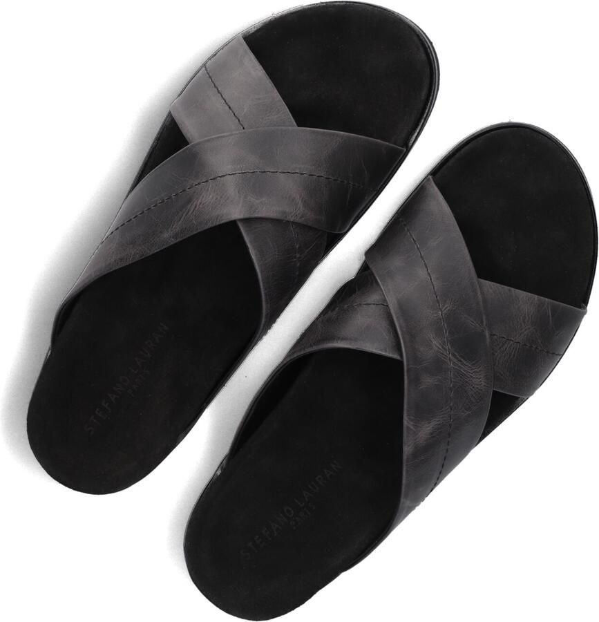 STEFANO LAURAN Slippers Heren 26002 Maat: 44 Materiaal: Leatherlook Kleur: Zwart - Foto 2