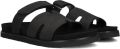 STEFANO LAURAN Badslippers Heren 26004 Leatherlook Zwart - Zwart