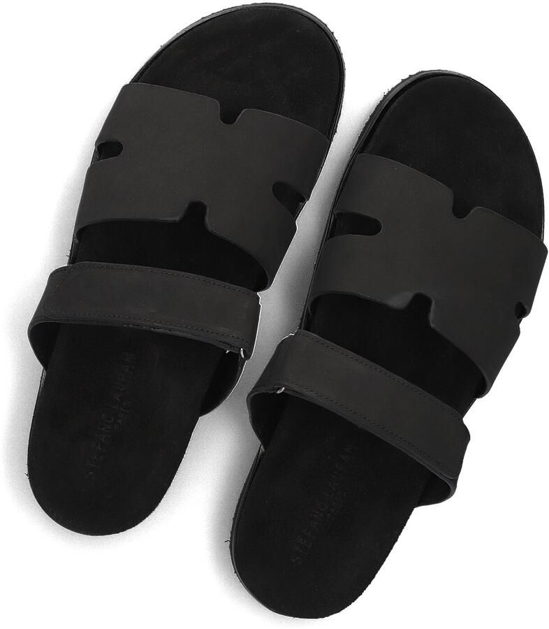 STEFANO LAURAN Badslippers Heren 26004 Maat: 42 Materiaal: Leatherlook Kleur: Zwart - Foto 2