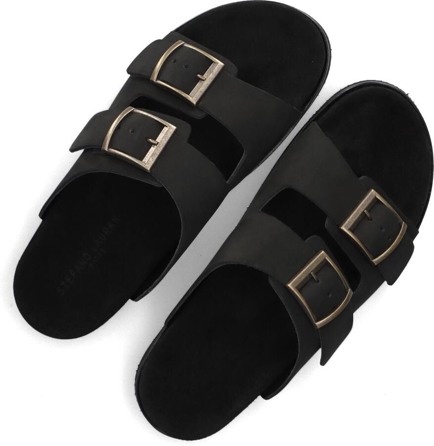 STEFANO LAURAN Slippers Heren 26006 Maat: 42 Materiaal: Leer Kleur: Zwart - Foto 2