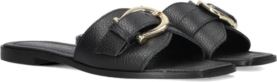 STEFANO LAURAN Slippers Dames 23100 Maat: 37 Materiaal: Leer Kleur: Zwart