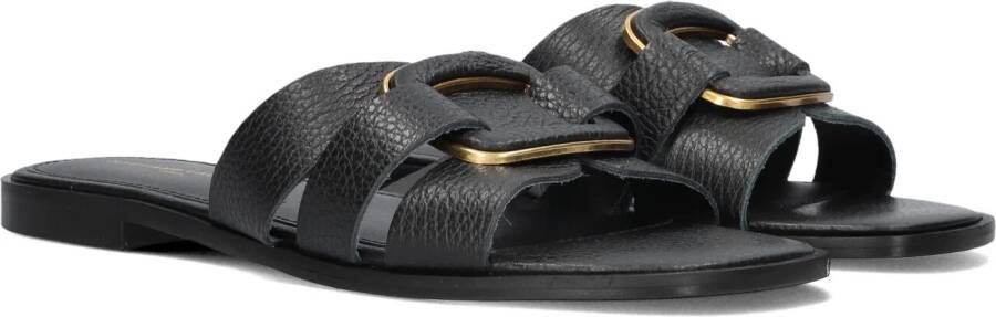 STEFANO LAURAN Slippers Dames 24152 Maat: 37 Materiaal: Leer Kleur: Zwart