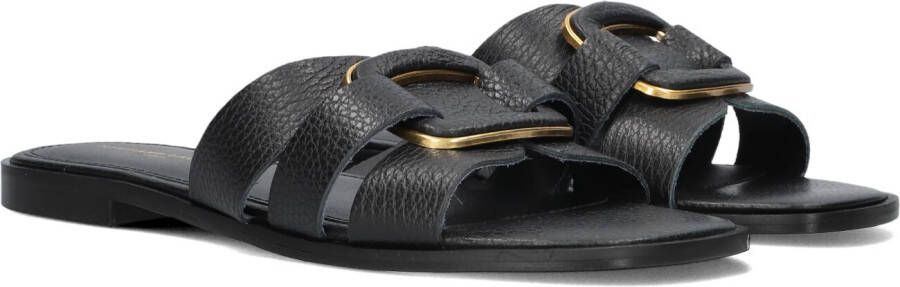 STEFANO LAURAN Slippers Dames 24152 Maat: 43 Materiaal: Leer Kleur: Zwart