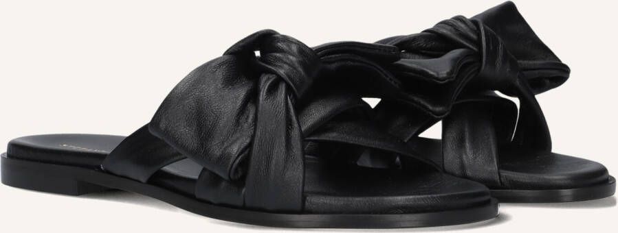 STEFANO LAURAN Slippers Dames 24153 Maat: 42 Materiaal: Leer Kleur: Zwart