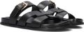 STEFANO LAURAN Slippers Dames 89863 1661 Leer Zwart - Zwart