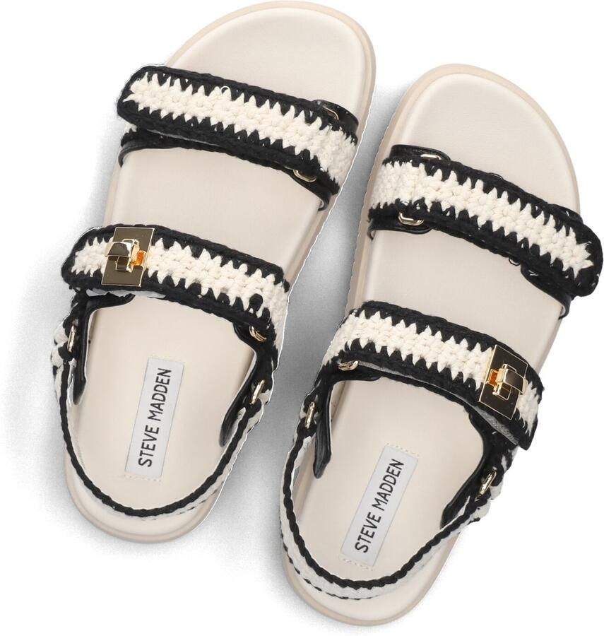 Steve Madden Dames Sandalen met hak Mona-m Beige Textiel Plateauzool - Foto 2