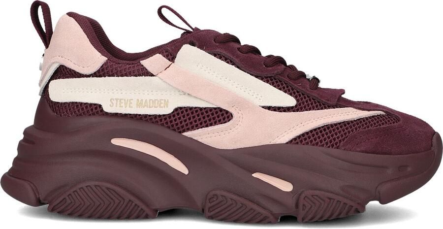 Steve Madden Possession-E chunky suède sneakers aubergine roze