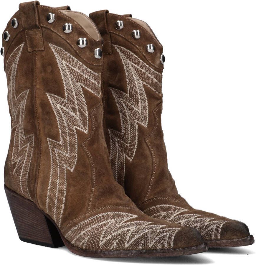 ELENA IACHI Cowboylaarzen Dames E3477 Maat: 36 Materiaal: Suède Kleur: Bruin