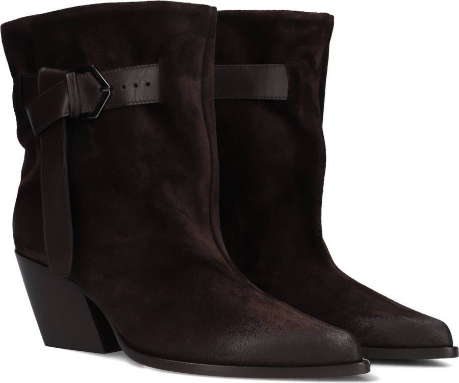 STRATEGIA Enkellaarsjes Dames E-4494 Maat: 40 Materiaal: Suède Kleur: Bruin