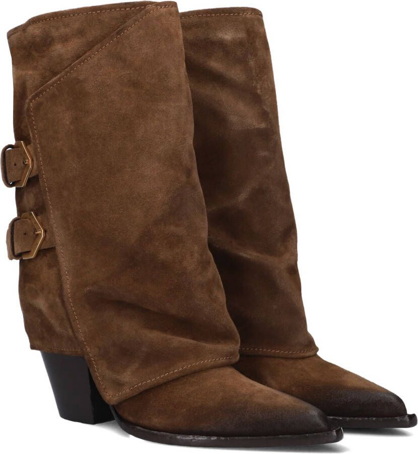 STRATEGIA Hoge Laarzen Dames E-4491 Maat: 38 Materiaal: Suède Kleur: Bruin