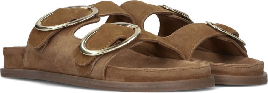 STRATEGIA Slippers Dames F69 Sue Maat: 36 Materiaal: Suède Kleur: Cognac