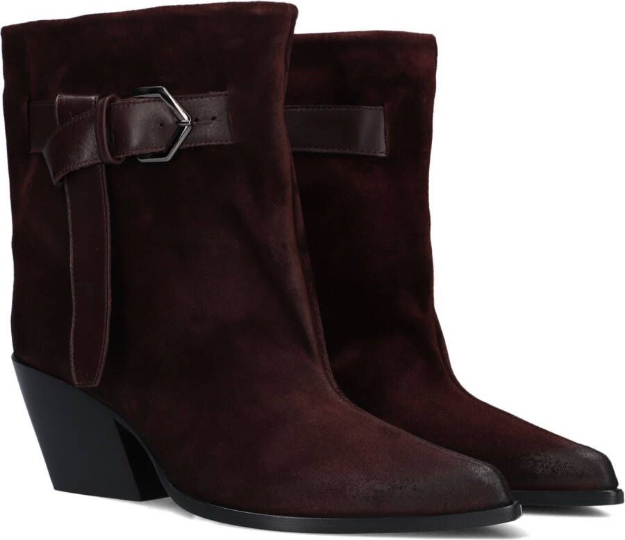STRATEGIA Enkellaarsjes Dames E-4494 Maat: 37 Materiaal: Suède Kleur: Rood