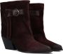 STRATEGIA Enkellaarsjes Dames E-4494 Maat: 40 Materiaal: Suède Kleur: Rood - Thumbnail 1