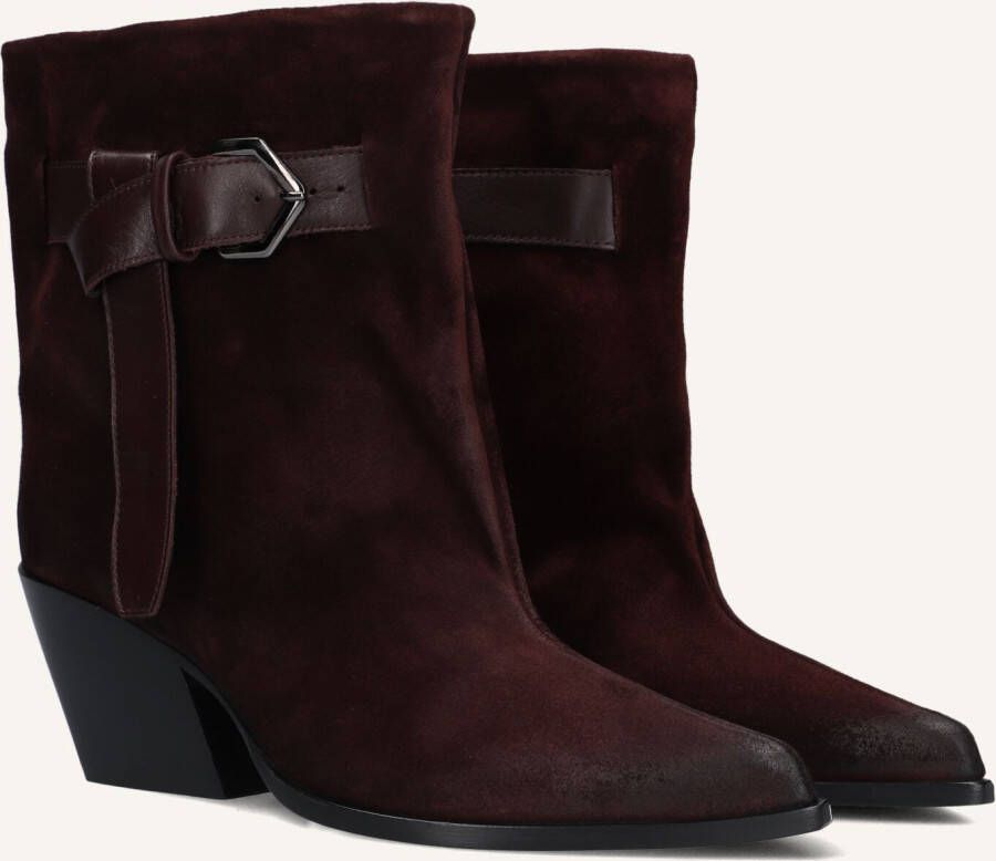 STRATEGIA Enkellaarsjes Dames E-4494 Maat: 37 Materiaal: Suède Kleur: Rood