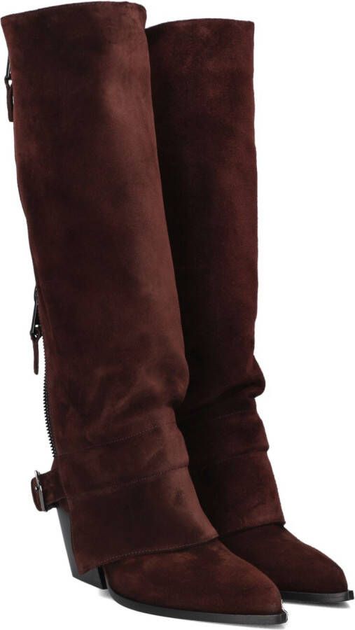 STRATEGIA Hoge Laarzen Dames E4493-b Maat: 39 Materiaal: Suède Kleur: Rood