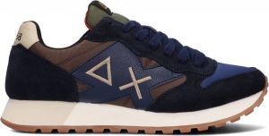SUN68 Jaki Bicolor Sneaker Heren Bruin Blauw