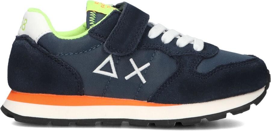 Sun68 Boys Tom Fluo Sneakers Jongens Donkerblauw