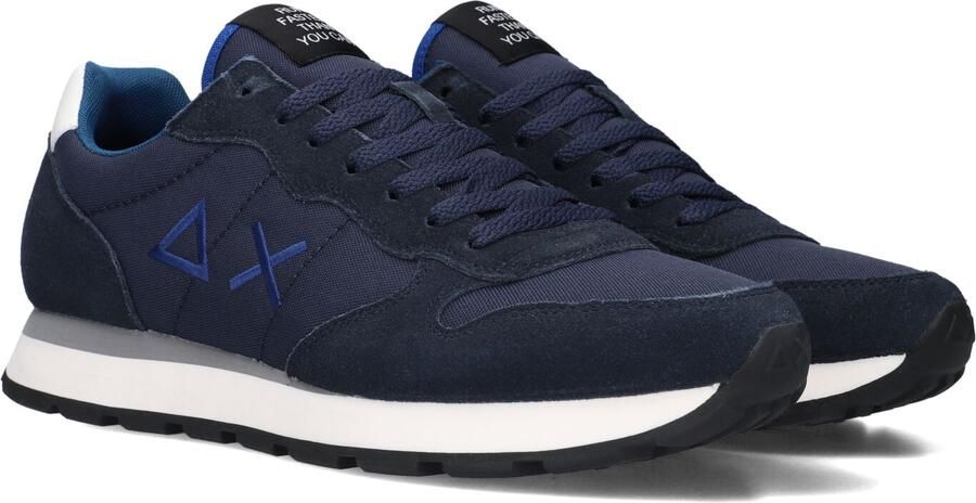 SUN68 Sneakers laag 'Men's Tom Sneakers in Nylon and Suede' navy