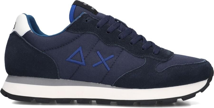 SUN68 Sneakers laag 'Men's Tom Sneakers in Nylon and Suede' navy