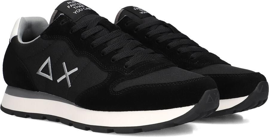 SUN68 Sneakers laag 'Men's Tom Sneakers in Nylon and Suede' zwart
