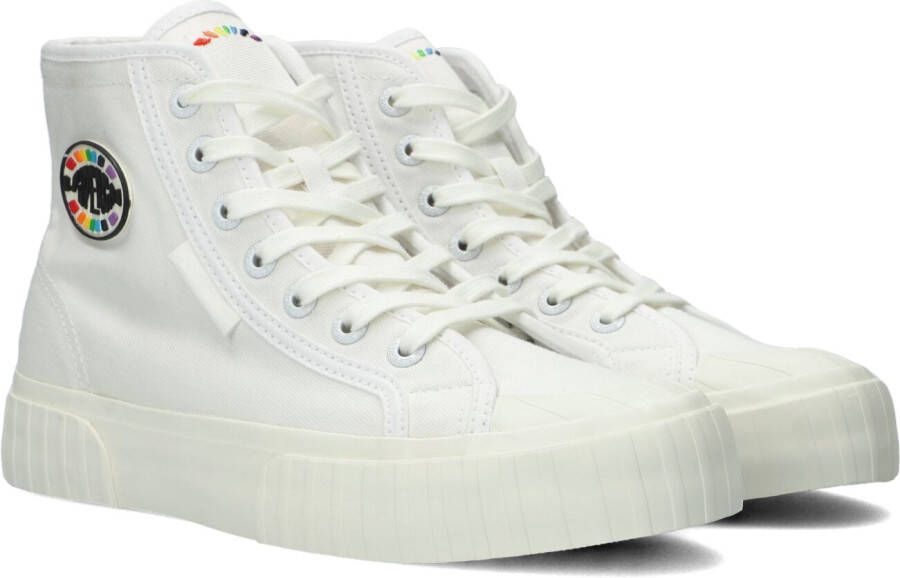 Superga 2696 Strip Multic Logo Hoge sneakers Dames Wit