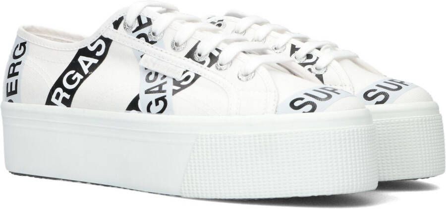 Superga Witte Lage Sneakers 2790 Lettering Tape